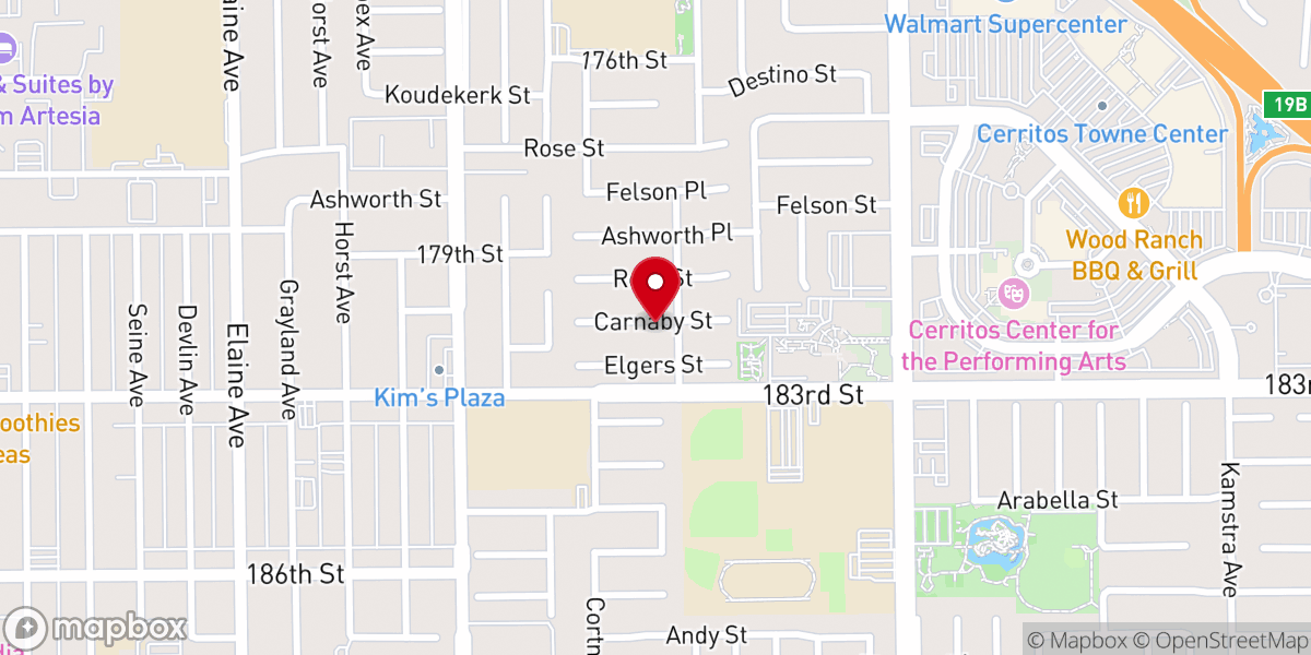 Map showing location of Emmaus Community Church