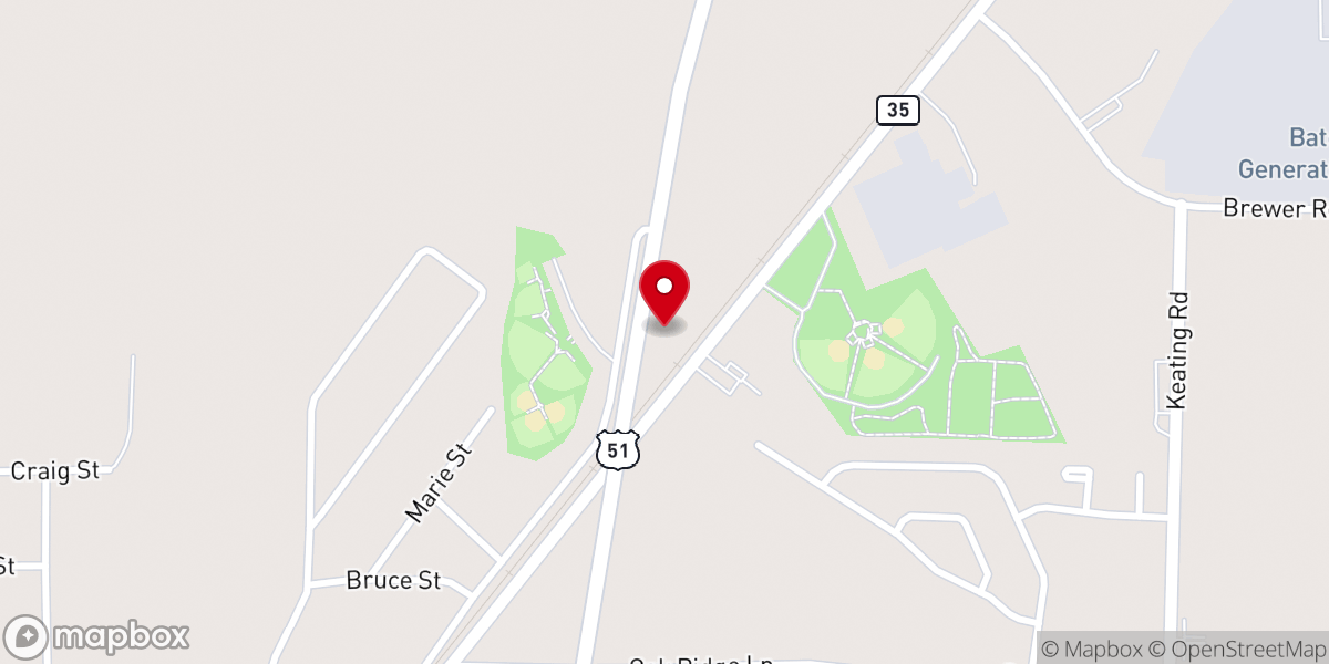 Map showing location of Panola County Baptist Association