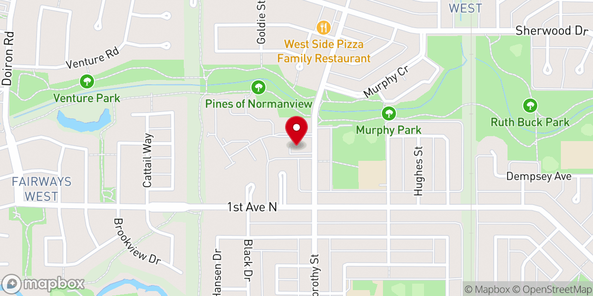 Map showing location of Prairie View Community Church