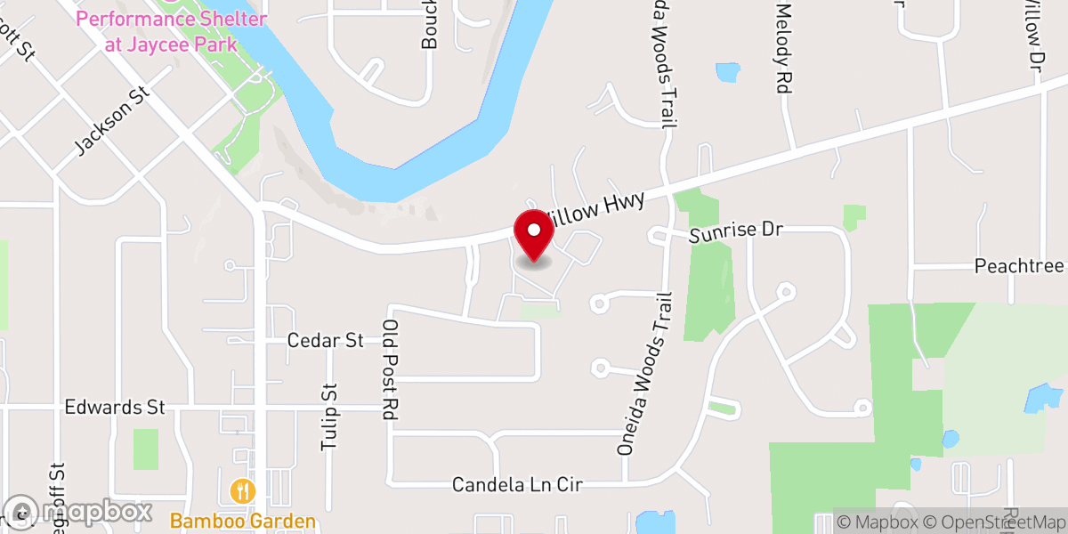 Map showing location of Grand Ledge Baptist Church
