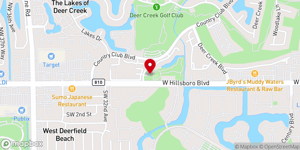 Map showing location of Deerfield Beach Arboretum