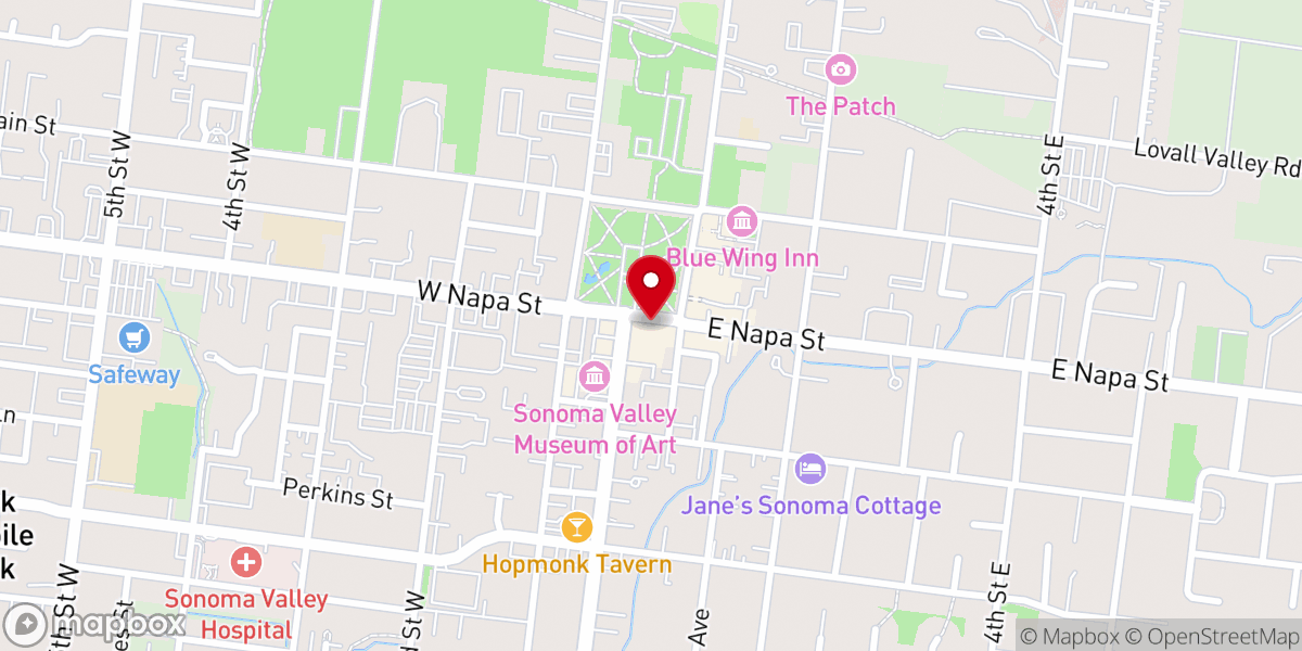 Map showing location of Church Mouse Thrift Shops