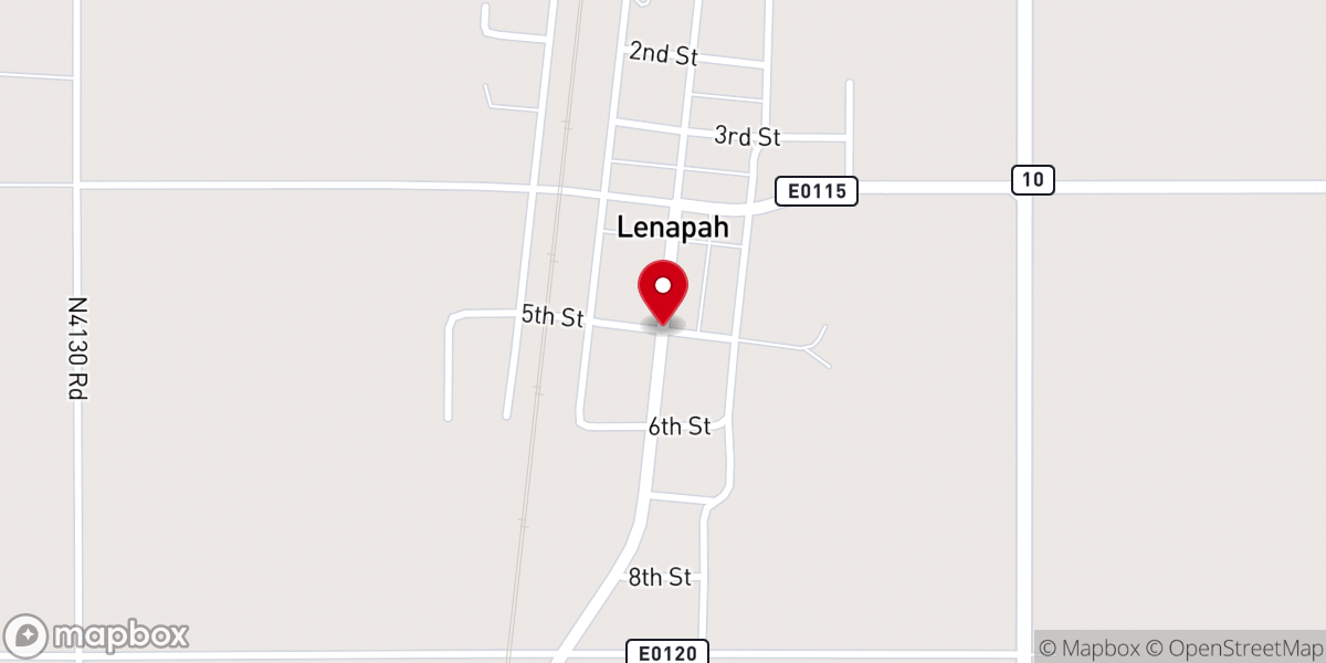 Map showing location of Lenapah Community Food Pantry - Food Distribution Center