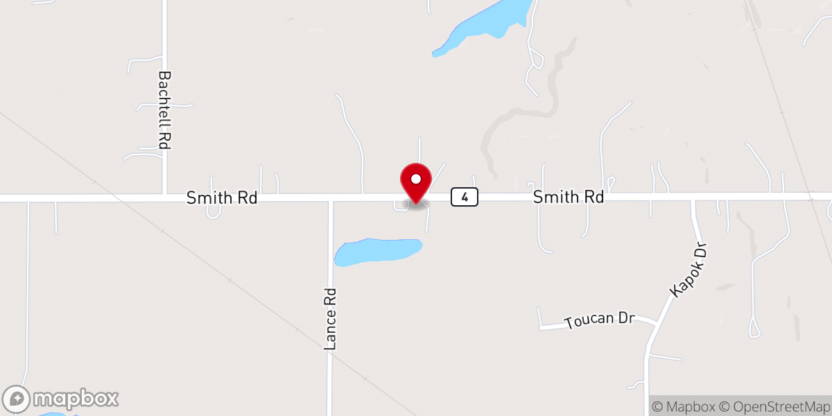 Map showing location of White Birch Barn