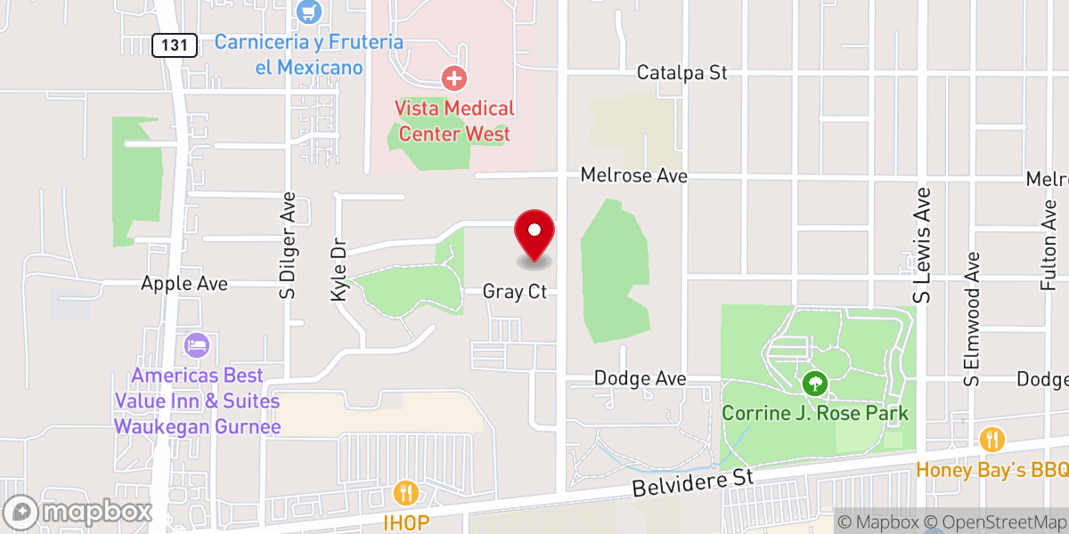 Map showing location of Lake County Baptist Assocition