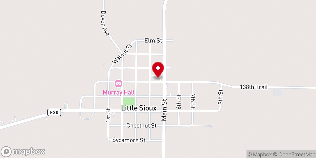 Map showing location of Church of Christ