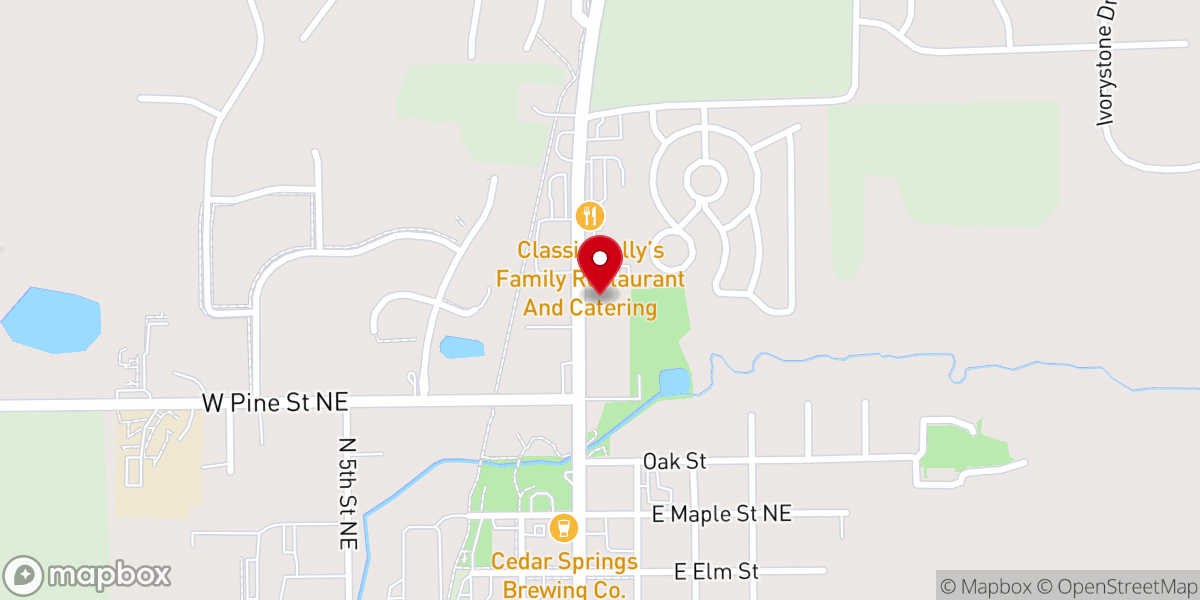 Map showing location of City Impact Cedar Springs