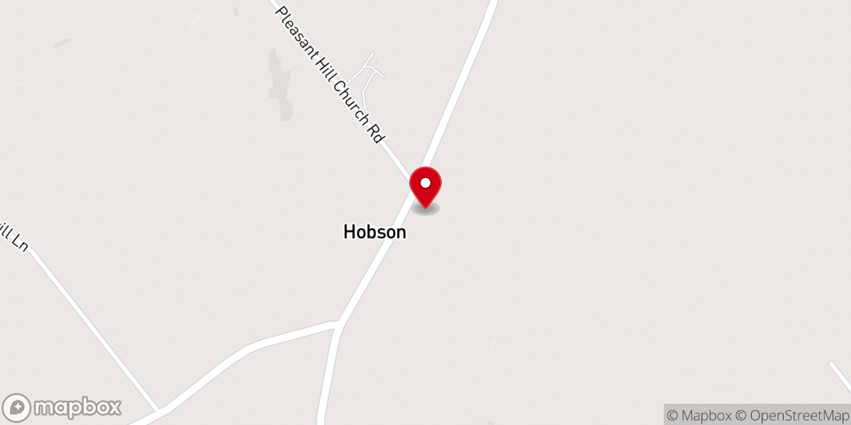 Map showing location of Pleasant Hill Baptist Church