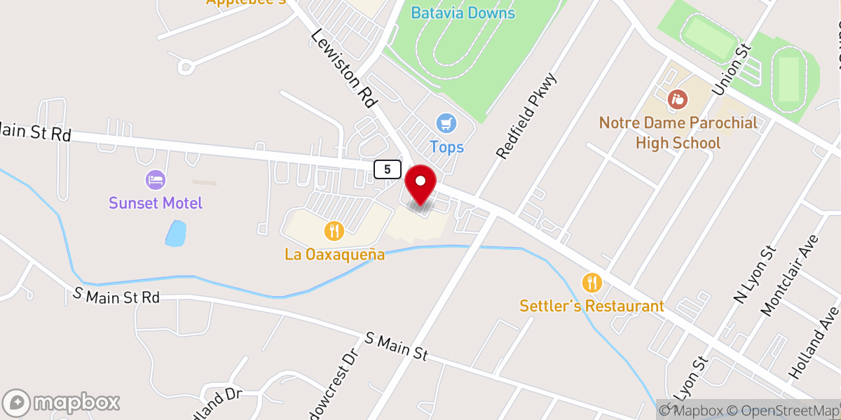 Map showing location of Batavia Commons