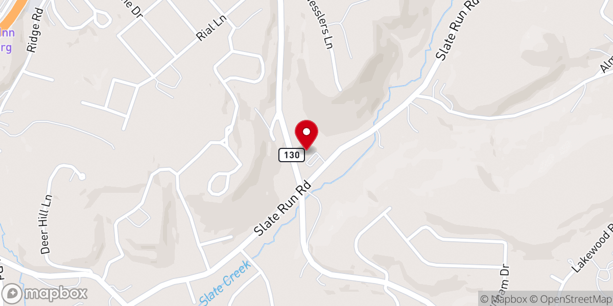 Map showing location of Life Church