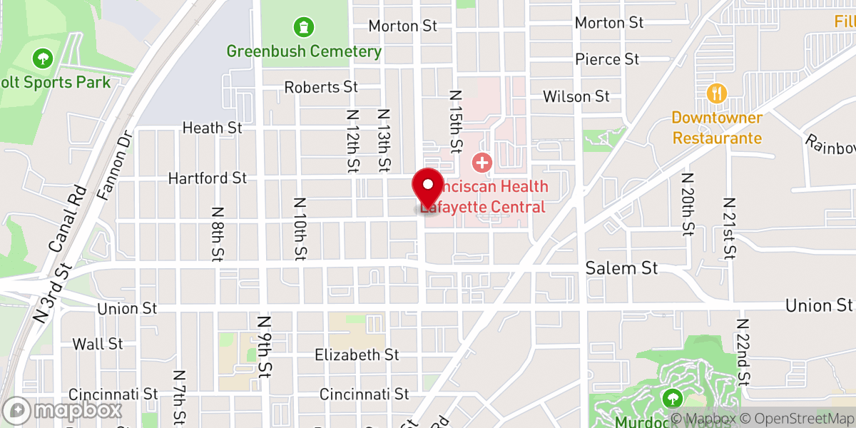 Map showing location of Perpetual Adoration