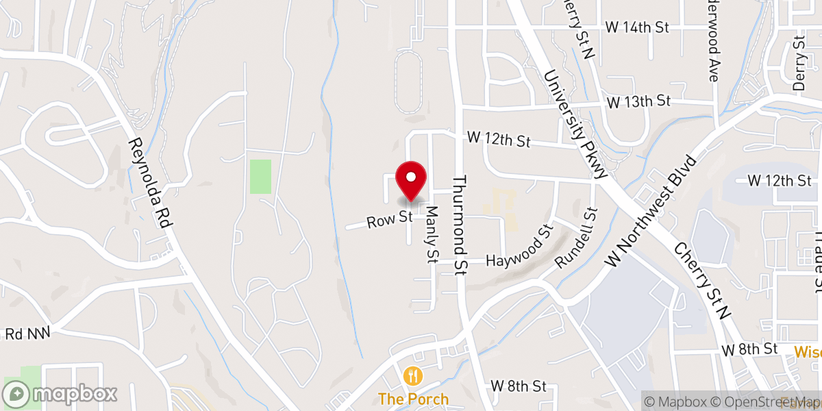 Map showing location of St. Mark Baptist Church