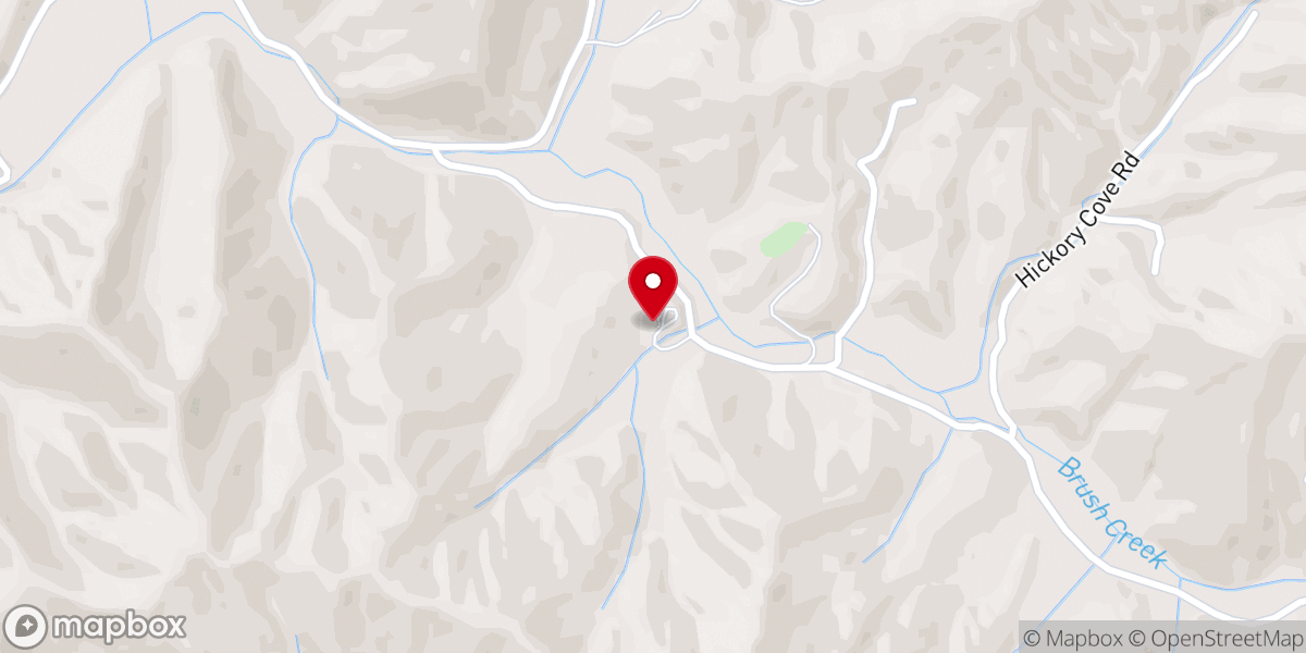Map showing location of Dan Springs Baptist Church