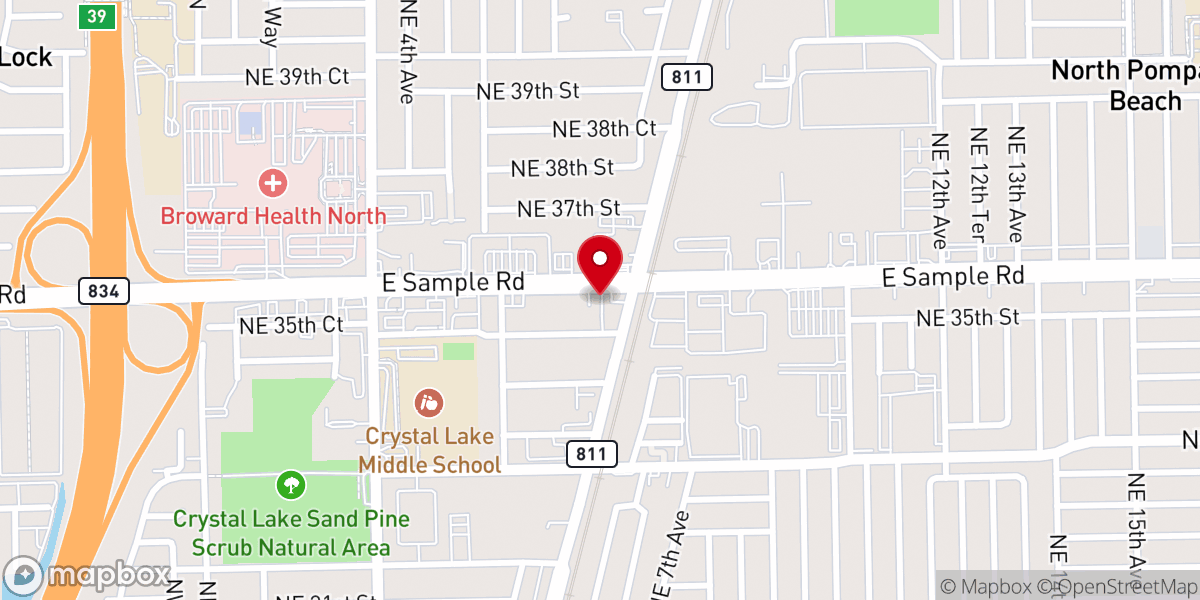 Map showing location of Seicho-No-Ie Pompano Beach