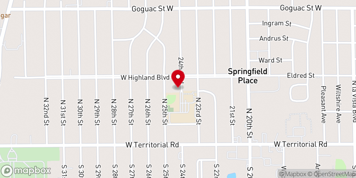 Map showing location of St. Joseph Parish Center