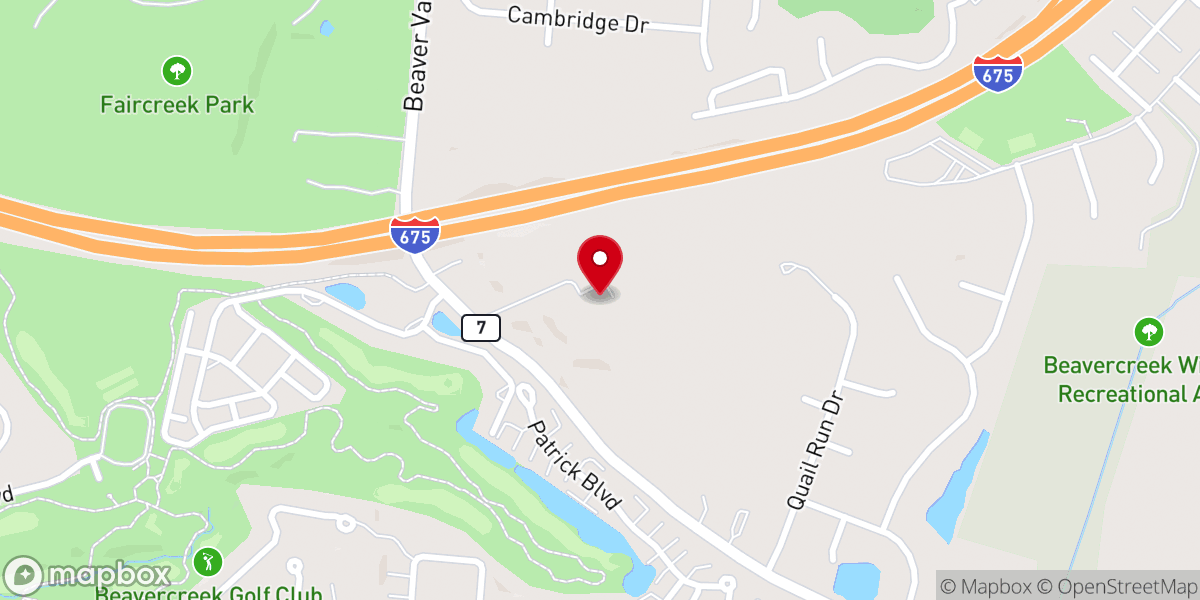 Map showing location of Grace Baptist Church