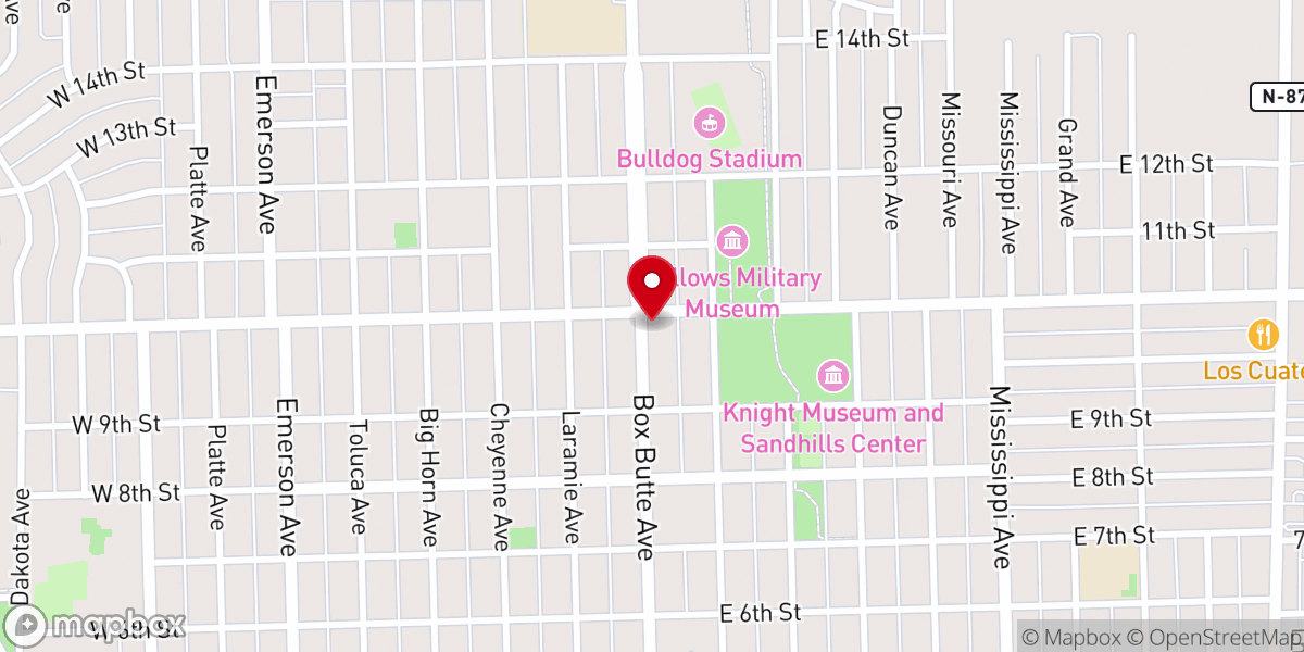 Map showing location of First United Pentecostal Church