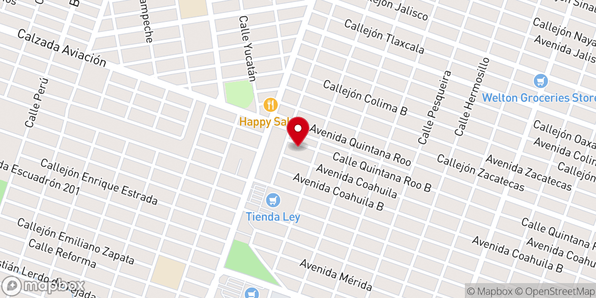 Map showing location of La Casa Del Alfarero