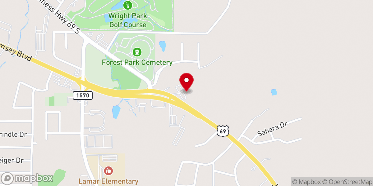 Map showing location of The Church at River Oaks