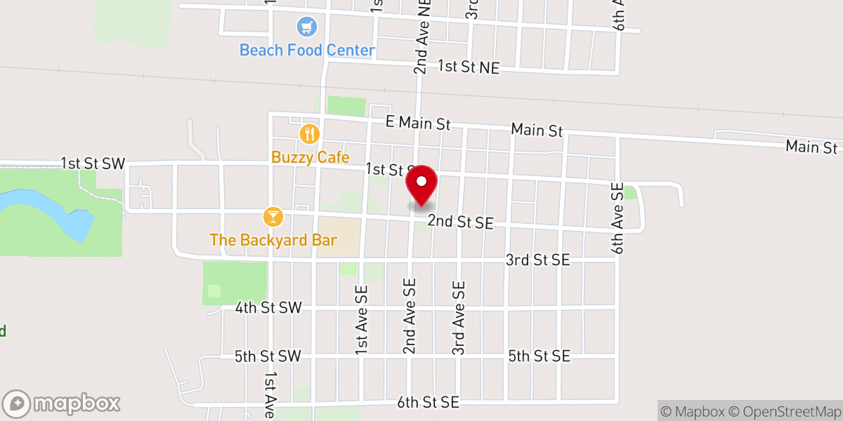 Map showing location of St John the Baptist Catholic Church