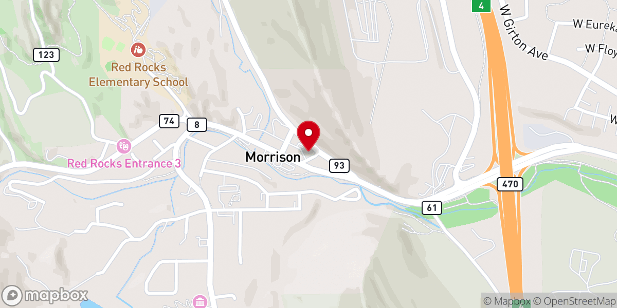 Map showing location of Historic Morrison Church