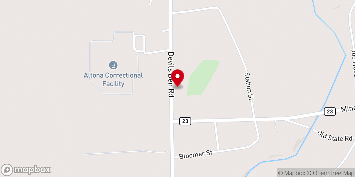 Map showing location of Holy Angels Rectory