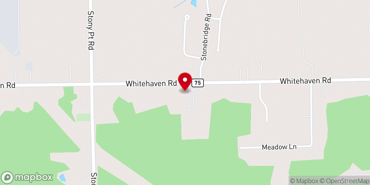 Map showing location of Cornerstone Church