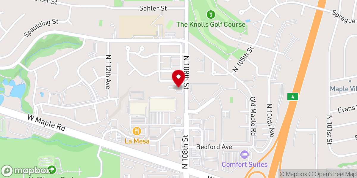 Map showing location of Sunny Slope Church of Christ