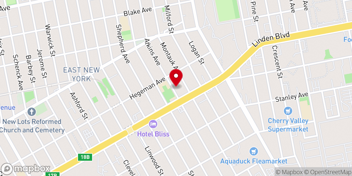 Map showing location of Upon This Rock Church Of God