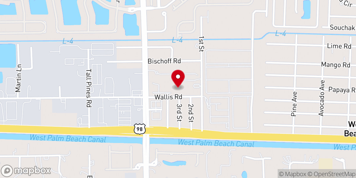 Map showing location of Bethany Baptist Church