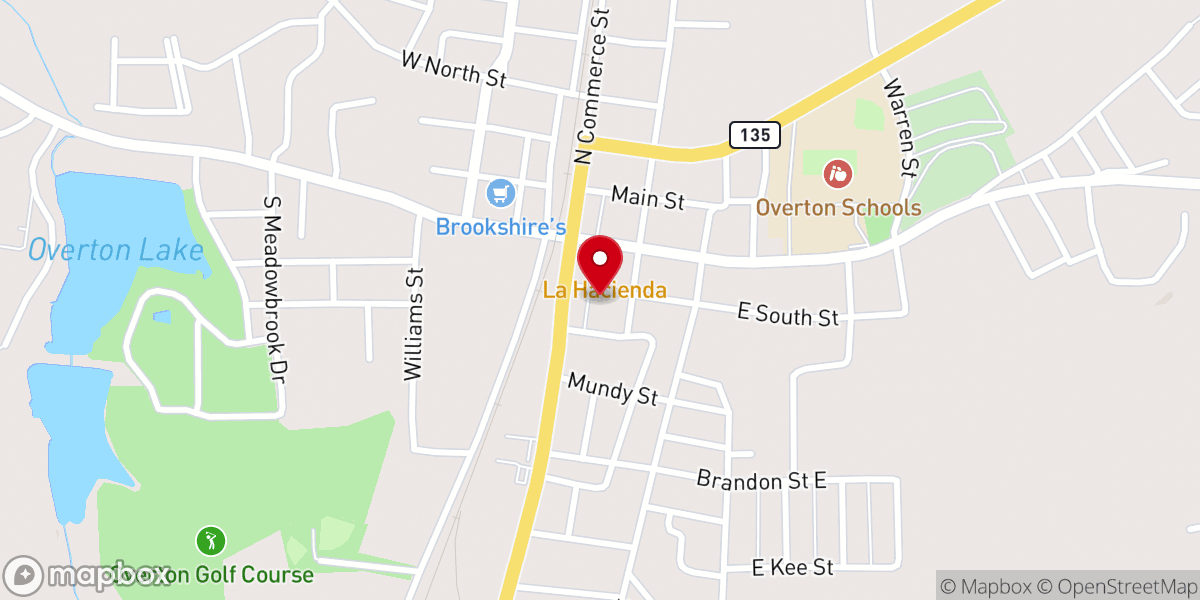 Map showing location of Overton Church of Christ