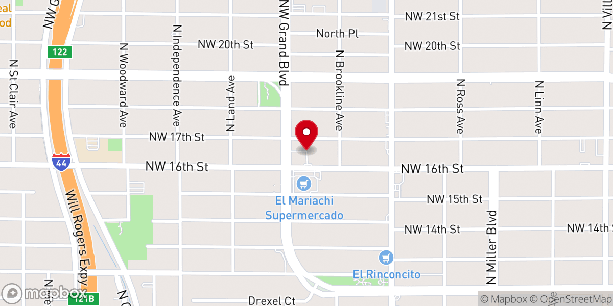 Map showing location of Linwood United Methodist Church