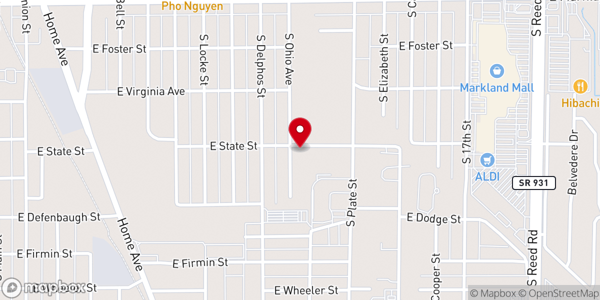 Map showing location of Faith Tabernacle Church