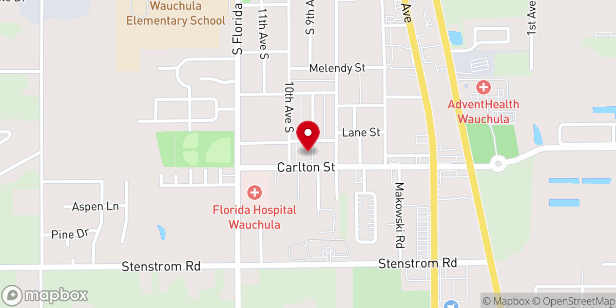 Map showing location of Wauchula Seventh-day Adventist Church