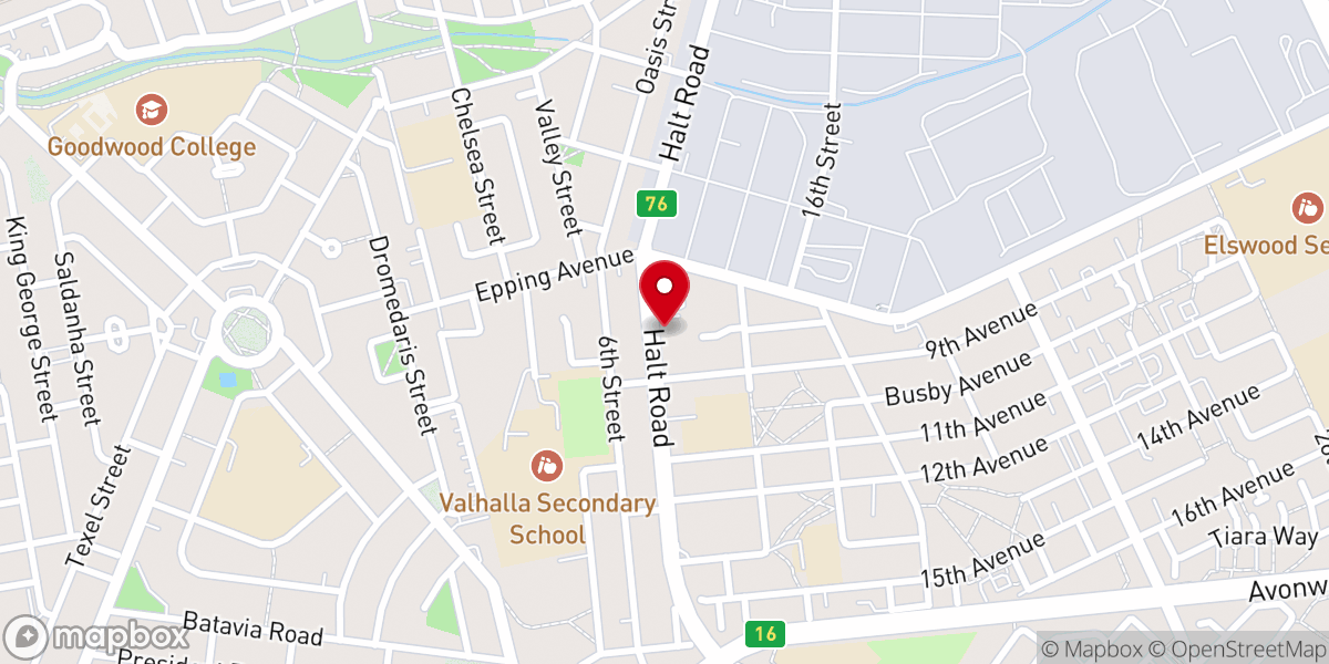 Map showing location of St. Clare's Catholic Church