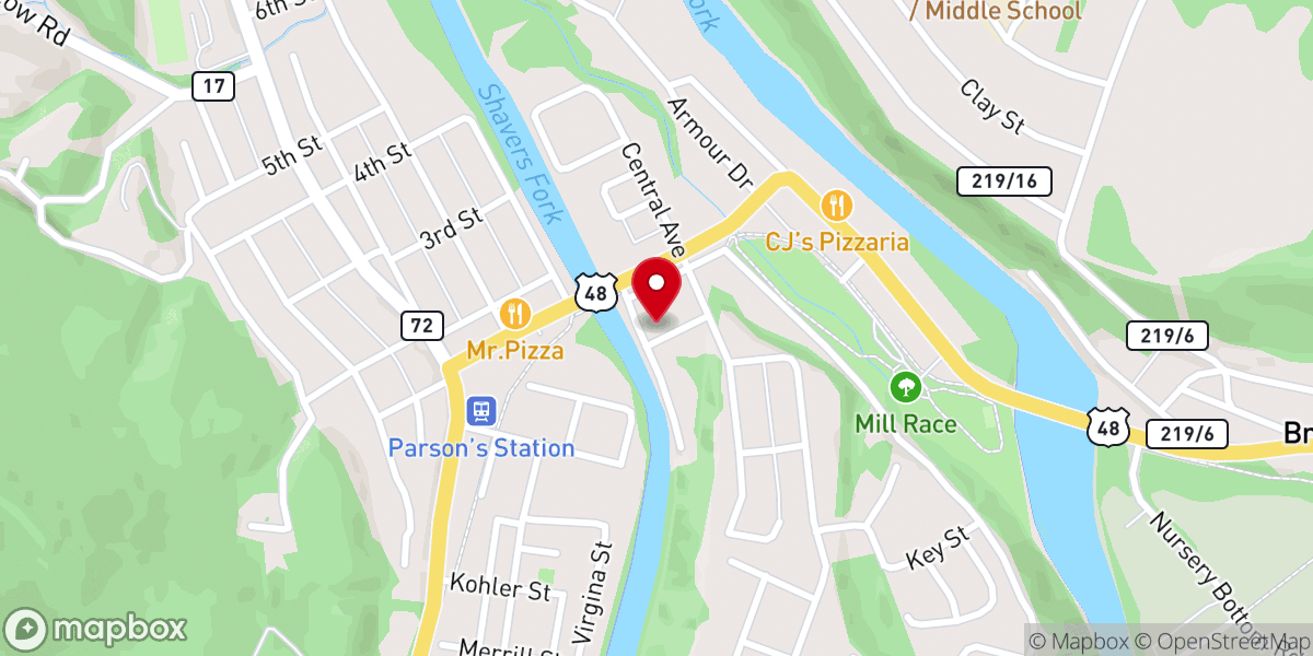 Map showing location of Saint John's Methodist Church