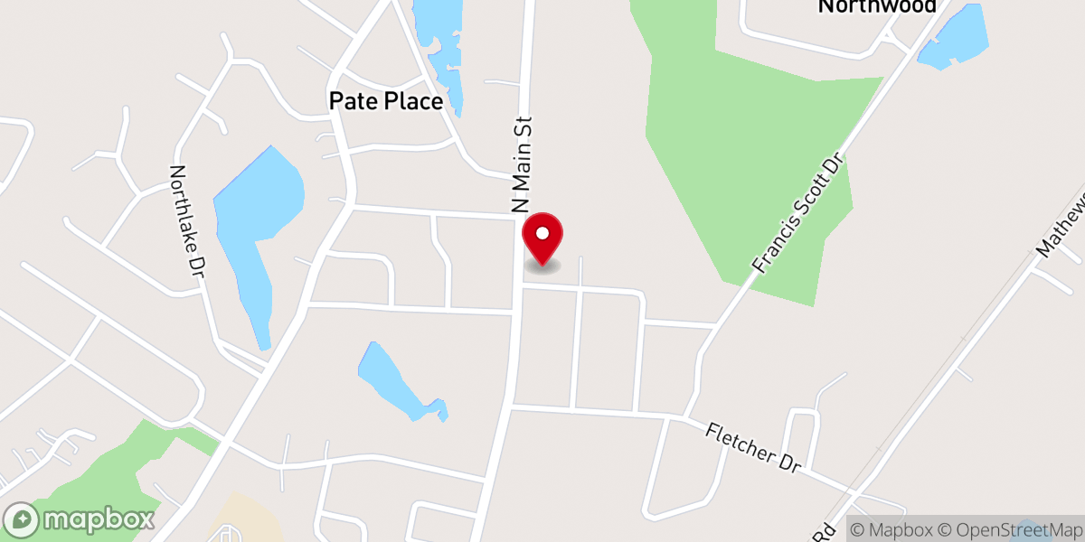 Map showing location of Fletcher Memorial Baptist Church