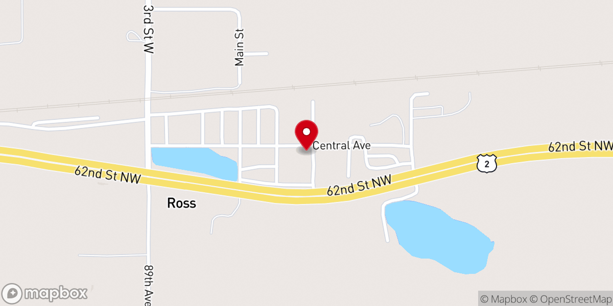 Map showing location of Bethlehem Lutheran Church