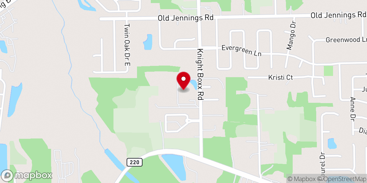Map showing location of Pinewood Church