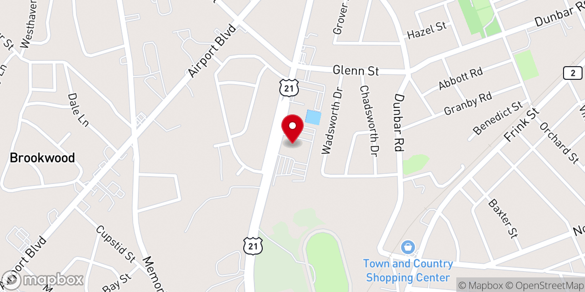 Map showing location of Trinity Baptist Church Cayce