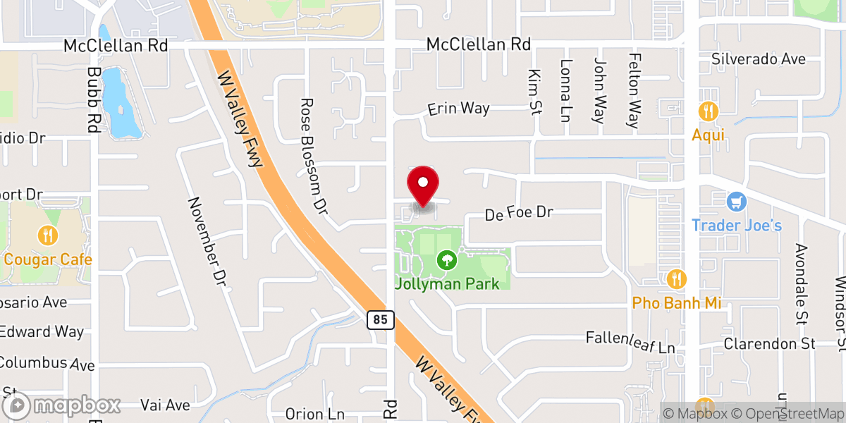 Map showing location of Good Shepherd Christian Church