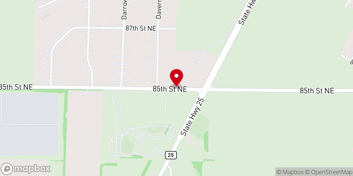 Map showing location of Quarry Community Church