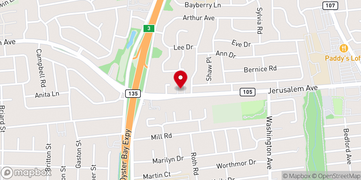 Map showing location of Church of South India Malayalam Congregation of Greater New York
