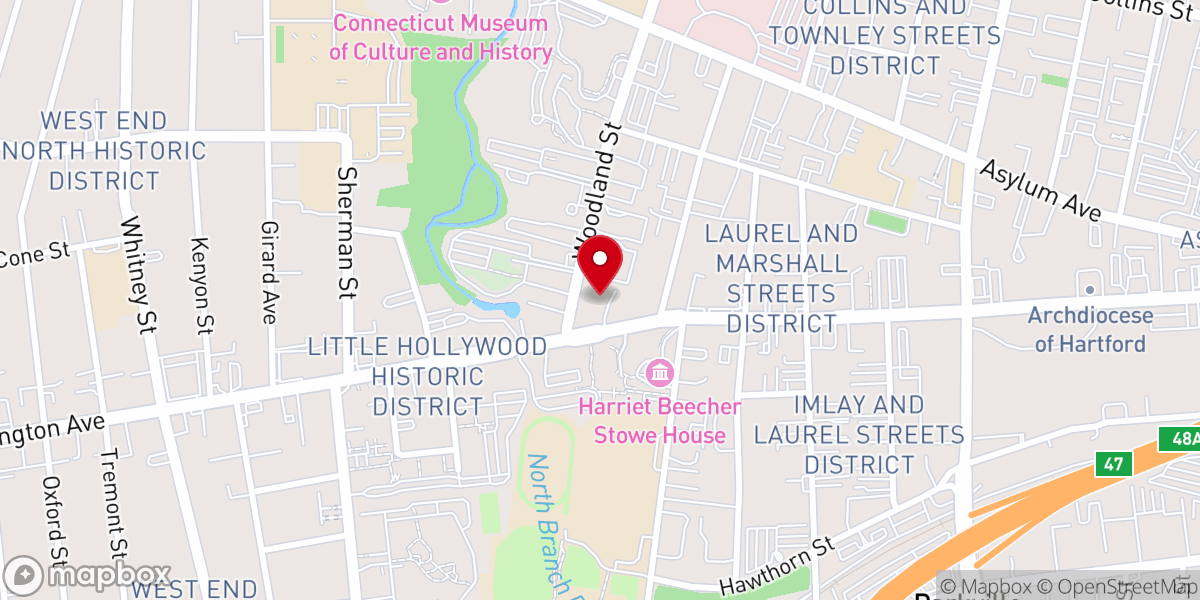 Map showing location of Immanuel Church of Boston