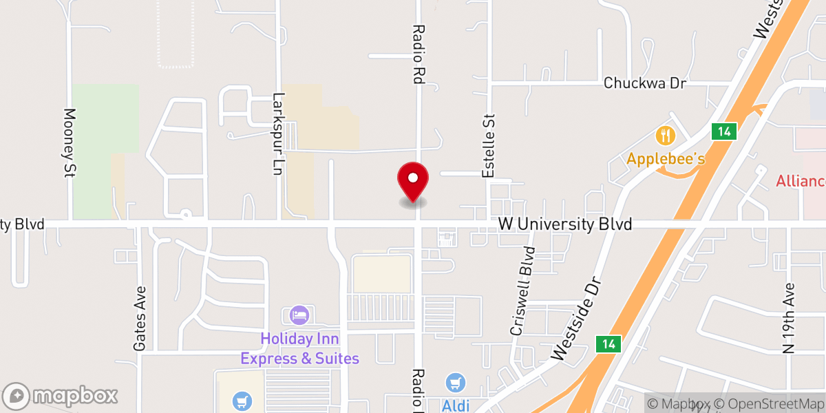 Map showing location of Faith Missionary Baptist Church
