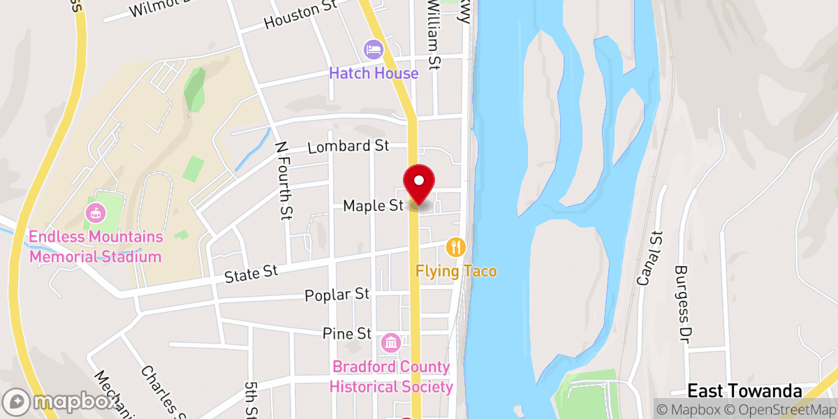 Map showing location of First United Methodist Church