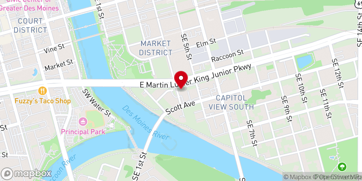 Map showing location of True Vine Church of God in Christ