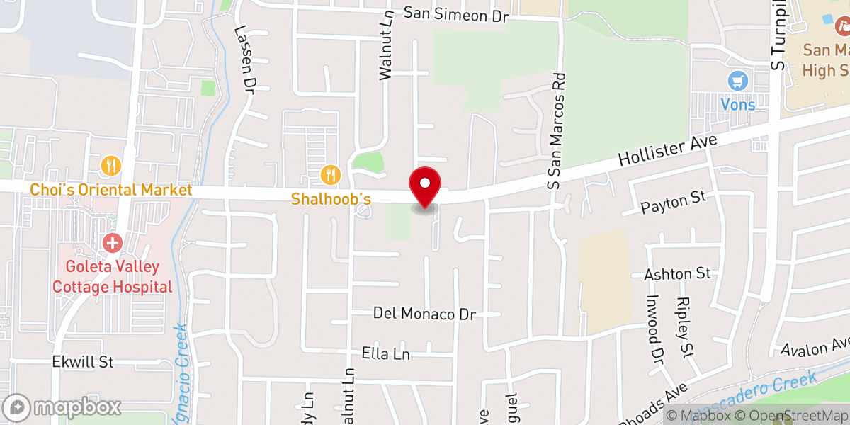 Map showing location of Christ the King Episcopal Church, Santa Barbara, California, The Rev. Dr. Israel D. Anchan, Rector/Pastor