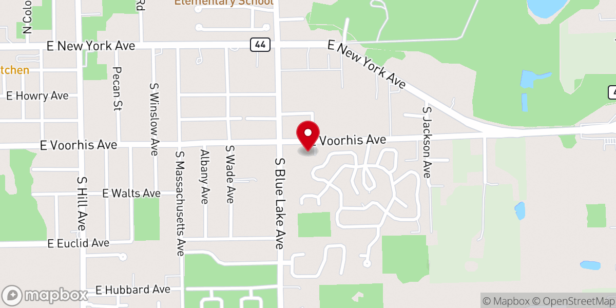 Map showing location of Morning Star Chapel of Deland
