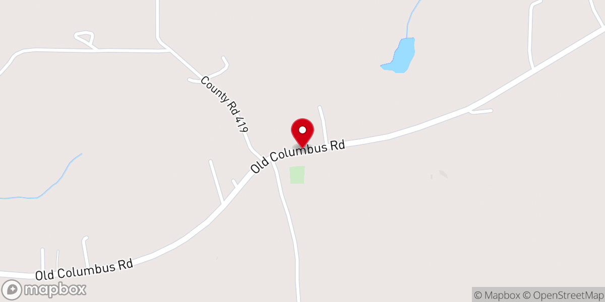 Map showing location of Union Grove Baptist Church